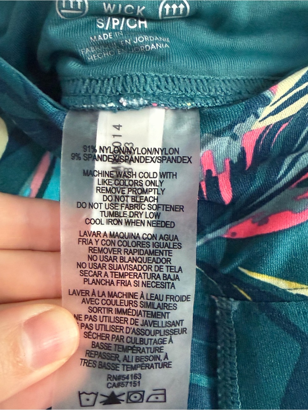 Calvin Klein Performance Tropical Print Leggings - Picture 4 of 7